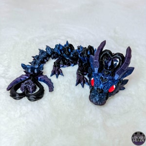 Baby Dark Heart Dragon | 3D Printed Articulated Dragon | Fidget Dragon