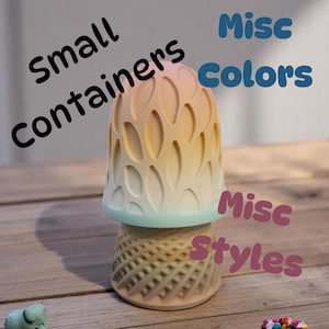 Small Misc Containers | Keychain Containers | Mushroom Containers | 3D Printed | Stash Containers