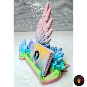 Dragon with Flowers Business Card Holder | 3D Printed Card Holder