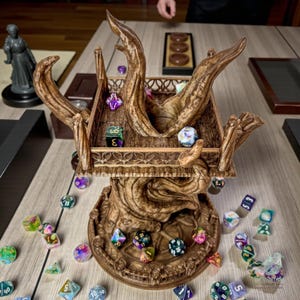 Tree Top Druid Haven Dice Tower | 3D Printed DnD Dice Tower