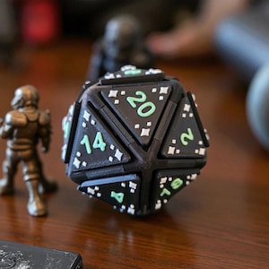 D20 Large Fidget Clicker With Decorative Numbers | 3D Printed ADHD Fidget Clicker | Fidget Clicker | D&D D20
