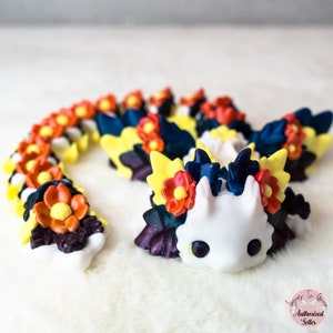 Kosha Dragon with Wings | 3d Print | Fidget Toy | Axolotl and Dragon Mashup