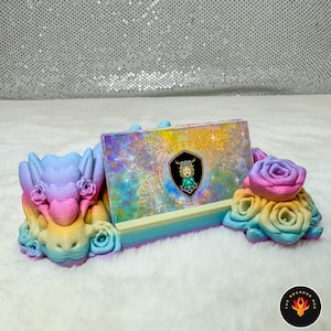 Rose Dragon Business Card Holder | 3D Printed Card Holder