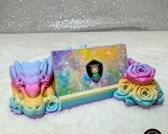 Rose Dragon Business Card Holder | 3D Printed Card Holder