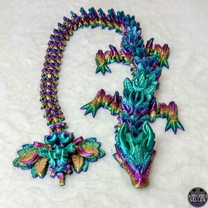 Lunar Dragon | 3D Printed Articulated Dragon | Fidget Dragon