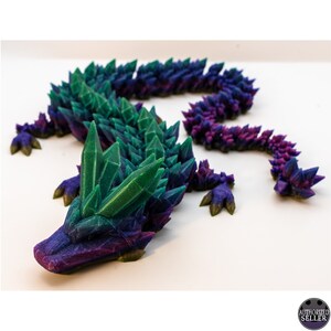 Crystal Dragon | 3D Printed Articulated Dragon | Fidget Dragon