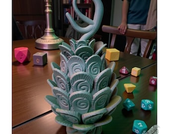 Whirlcone Tropicus Dice Box | D&D Dice box | 3d Printed Dice Box | Storage Box