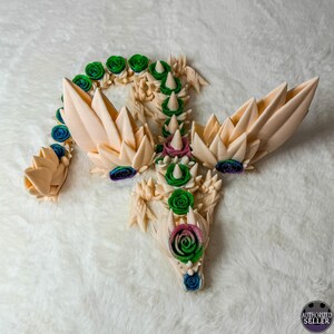 Rose Dragon w/Wings | 3D Printed Articulated Dragon | Fidget Dragon