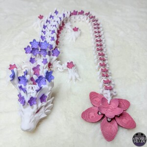 Cherry Blossom Dragon | 3D Printed Articulated Dragon | Fidget Dragon
