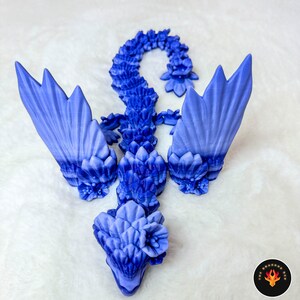 Appleblossom Dragon with Wings | 3D Printed Articulated Dragon | Fidget Dragon