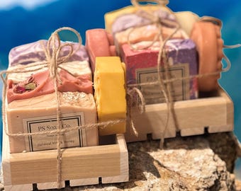 Custom Wood Crate Artisan Soap Gift sets