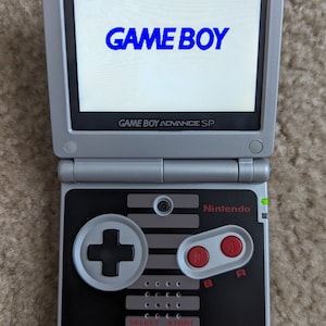 Gameboy Advance SP (NES Style) with IPS backlight screen