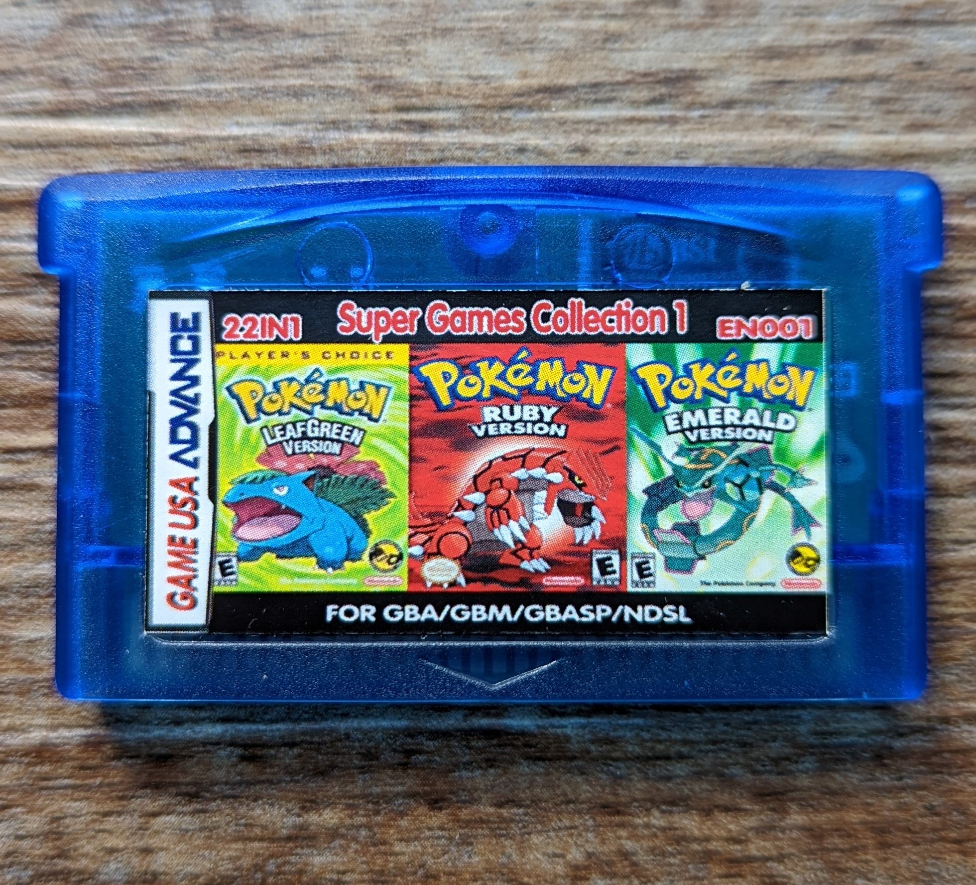 Pokemon Series NDSL GB GBC GBM GBA SP Video Game Cartridge Console
