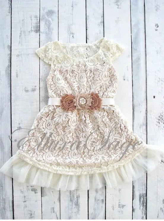 Girls Lace Dress Size 14 - Etsy