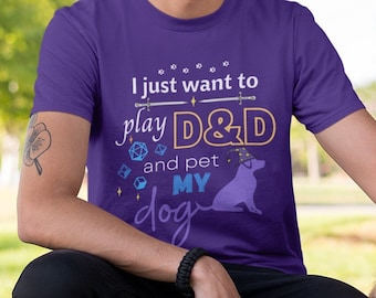 DND Shirt for Dog Mom | Dog Dad Shirt | DnD Gift | Dog Lovers T Shirt | Dungeons and Doggos | Dungeon and Dragons Shirts | Dungeon Master