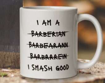 I am a Barbarian Mug | Dungeons Dragons Gifts | RPG D&D gifts | TTRPG Accessories | Gifts for Men | DnD Mug | Tea Cup | Not a Morning Person
