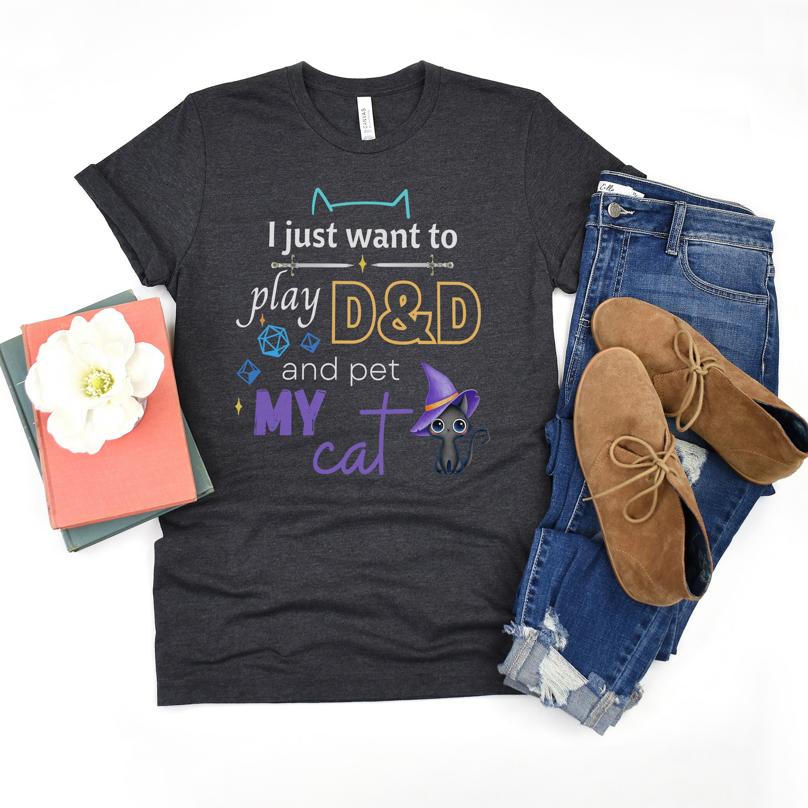 DND Shirt for Cat Moms Cat Daddy Shirt Dnd Gift Cat Lovers T Shirt
