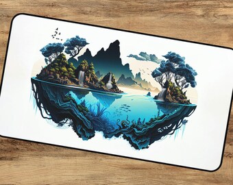 Fantasy Landscape Art Desk Mat | DnD Mousepad | DnD desk mat | DnD gifts | TTRPG Accessories | MTG Playmat | RPG Gifts | Ai Art | Vector Art
