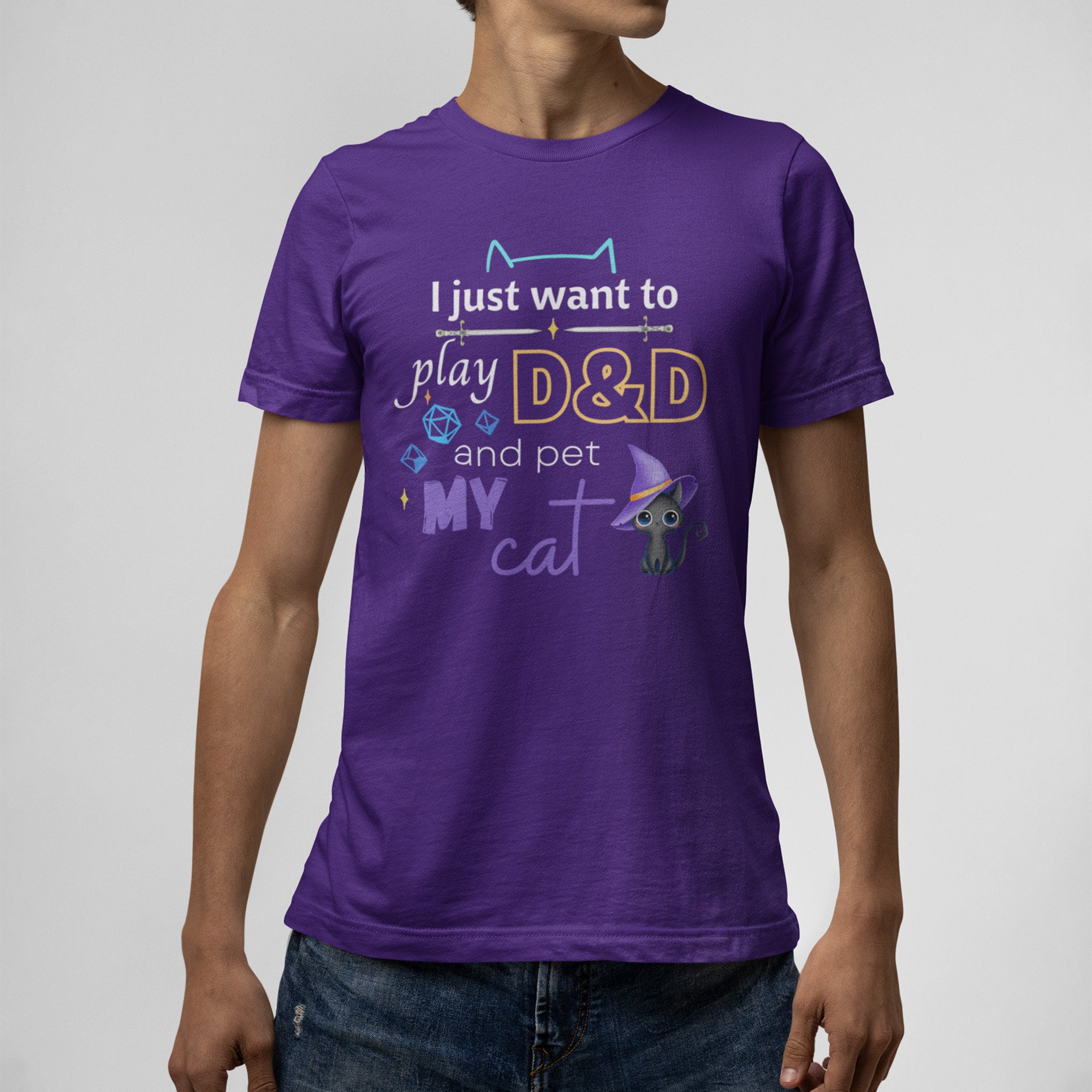 DND Shirt for Cat Moms Cat Daddy Shirt Dnd Gift Cat Lovers T Shirt