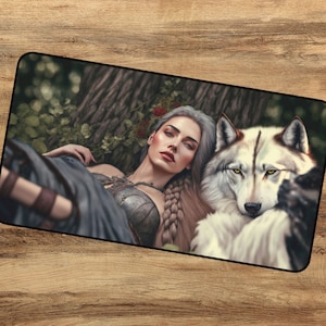 Skadi Goddess Mouse Pad | DnD Mousepad | DnD desk mat | DnD gifts | TTRPG Accessories | Nerdy Gifts | MTG Playmat | RPG Gifts | Norse Gods