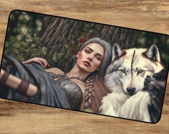 Skadi Goddess Mouse Pad | DnD Mousepad | DnD desk mat | DnD gifts | TTRPG Accessories | Nerdy Gifts | MTG Playmat | RPG Gifts | Norse Gods