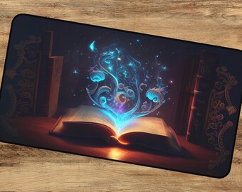 Spellbook | DnD Mousepad | DnD desk mat | DnD gifts | TTRPG Accessories | Nerdy Gifts | MTG Playmat | RPG Gifts | Ai Art | Hogwarts Legacy