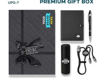 Premium Tech Corporate Gift Box, Smart Thermos, Charger Notebook