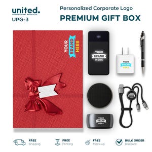 Personalized Corporate Bulk Order Gift Box, Technological Business Holiday Gift Box, Corporate Client Gift Box, Company Logo Event Gift Box