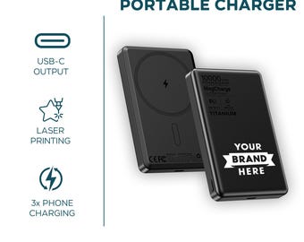 Personalized Magsafe Portable Charger, Customized Magsafe Charger, Employee Gift Charger, Bulk Order Portable Charger, Company Holiday Gift
