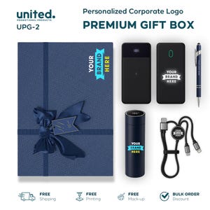 Premium Bulk Order Company Gift Box, Corporate Holiday Gift Box, Company Logo Employee Thanks Gift Box, Company Logo Annual Event Gift Box