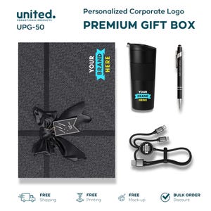Affordable Corporate Logo Gift Pack, Personalized Company Client Gift Box, Business Employee Welcome Gift Box, Company Bulk Order Gift Box