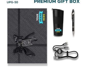 Personalized Corporate Gift Box, Logo Tumbler, Pen & Cable