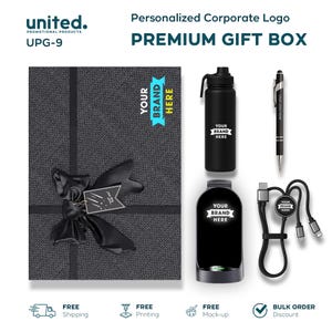 Business Client Appreciation Gift Box, Employee Thanks Gift Box, Company Logo Holiday Gift Box, Affordable Corporate Logo Milestone Gift Box