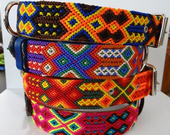 XL Breites Hundehalsband | Handgemachte Hundehalsbänder | Mexikanisches Hundehalsband | Hundehalsbänder aus Leder | Katzenhalsbänder | Hunde Accessoires | Halsbänder