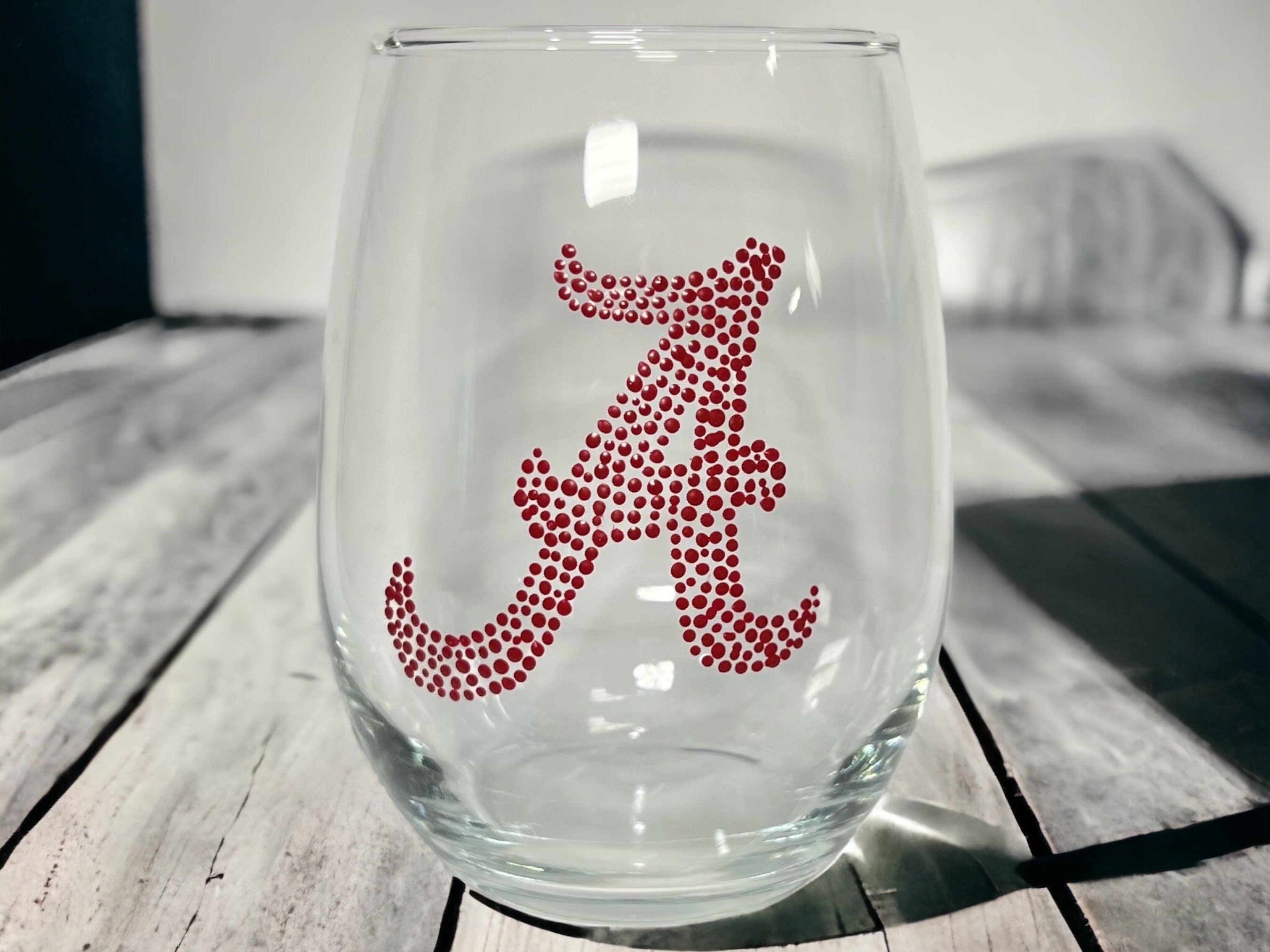 Alabama Tumbler, Made With Mica Powders, Vinyl and Waterslides