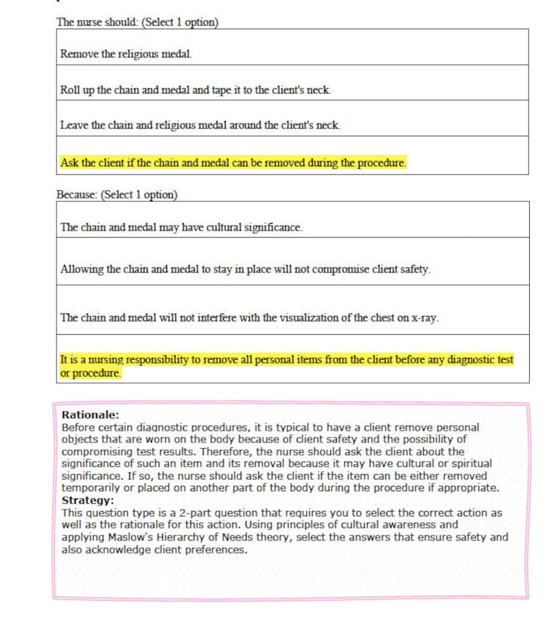 Next Generation NCLEXRN 2023 Practice Questions and Rationales