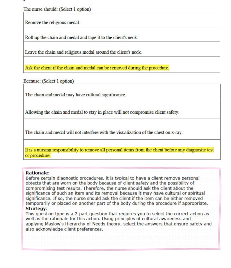 Next Generation NCLEXRN 2023 Practice Questions and Rationales