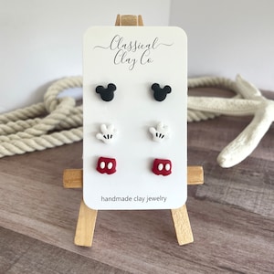 Magical Mouse Mini Stud Pack Polymer Clay Earrings Stud Earrings Mouse Earrings Clay Studs Handmade Earrings