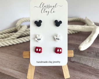 Mini clous d'oreilles souris faits main : lot de pâte polymère