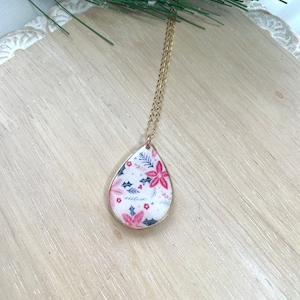 Weihnachtsstern Polymer Clay Halskette Ton Halskette Polymer Clay Accessoires Gold Halskette Saisonale Halskette Urlaub Weihnachten Schmuck Harz