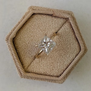 14K Solid Gold Anniversary Ring Princess Cut Moissanite Engagement Ring Princess Cut Wedding Ring Promise Ring Gift for Her Ring for Women