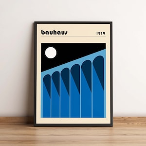 Bauhaus Poster, Geometric Wall Art, Bauhaus Exhibition Poster, Abstract Wall Art, Mid Century Modern, Bauhaus Print