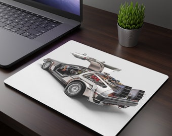 DMC DeLorean Rectangular Mouse Pad Back to the Future Time Machine