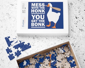 Untitled Goose Game Puzzle (110, 252, 500, 1014-piece) Mess with the Honk, You Get the Bonk