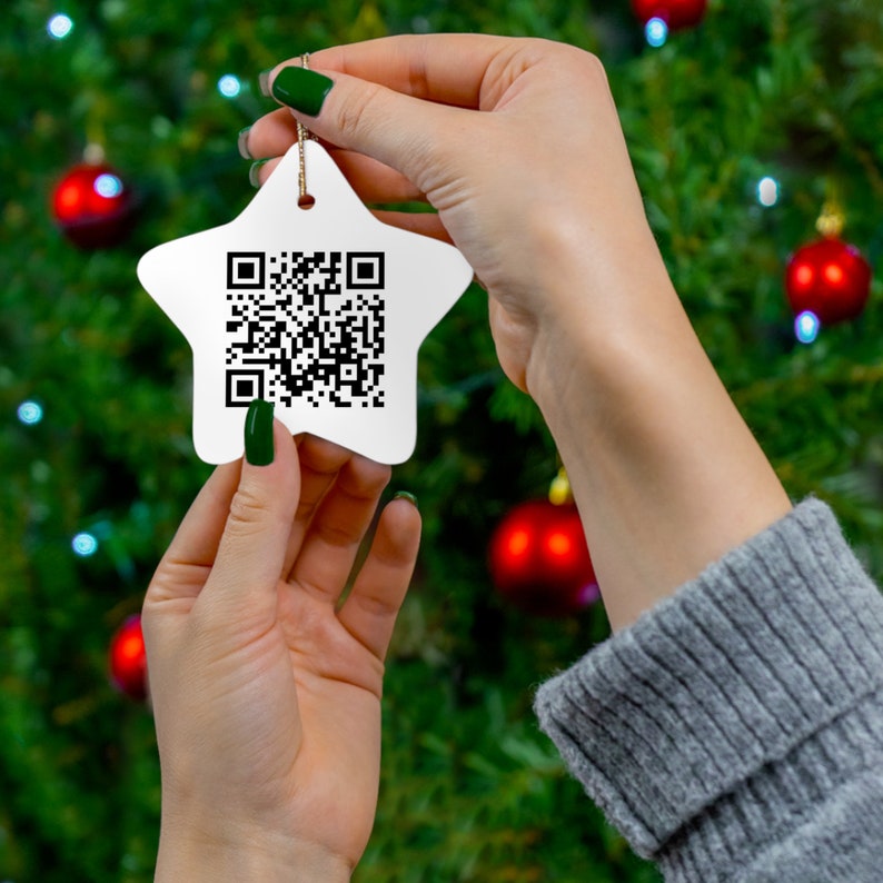 Rickroll Rick Roll QR Code Ceramic Ornament 1pack / Etsy