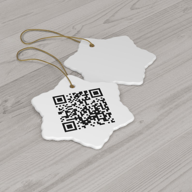 Rickroll Rick Roll QR Code Ceramic Ornament 1pack / Etsy