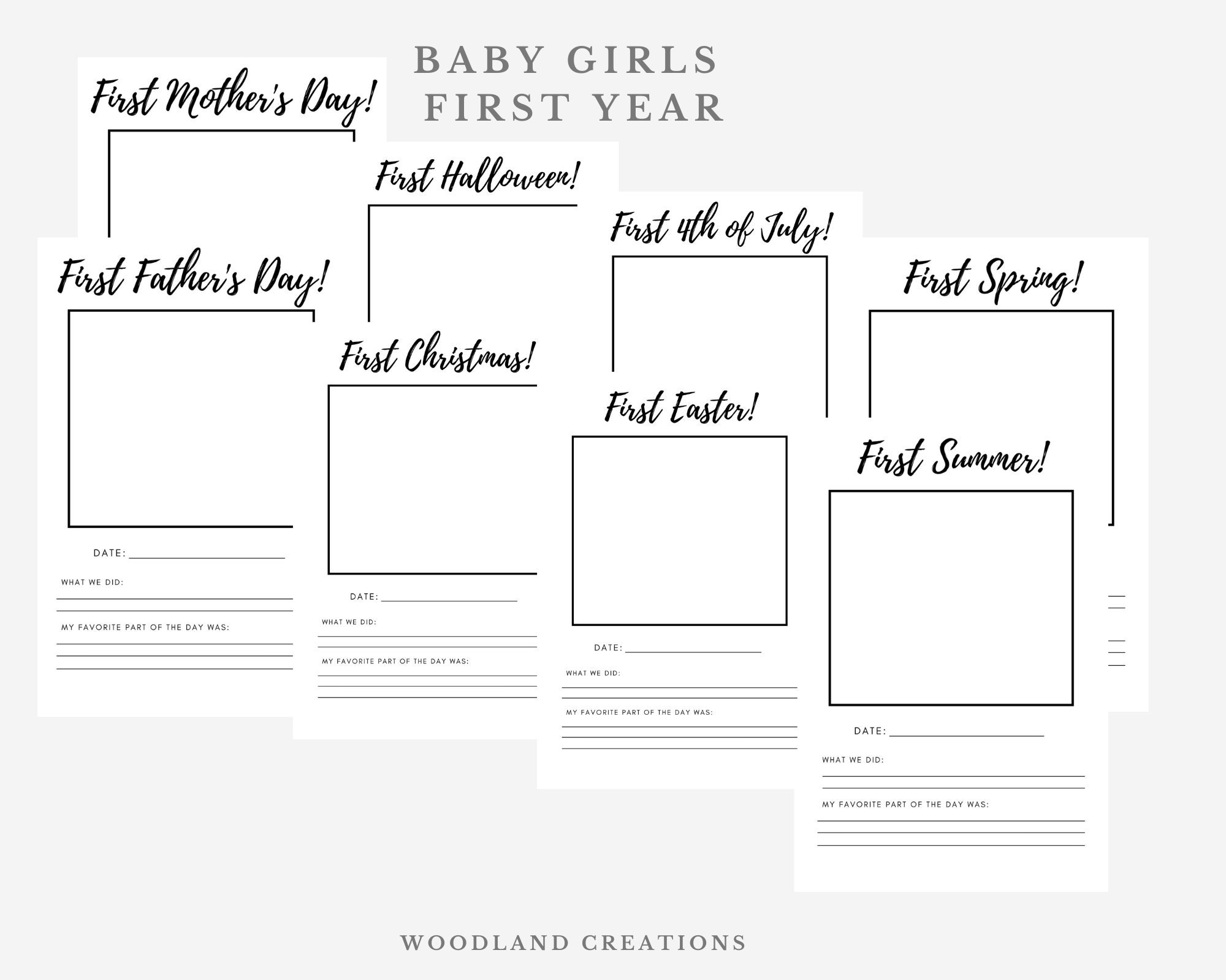 Baby Book Printable Keepsake Journal Baby Book Pages Memory Book Baby