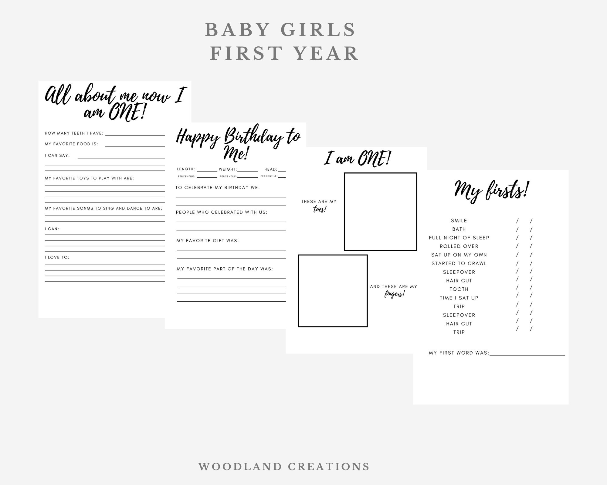 Baby Book Printable Keepsake Journal Baby Book Pages Memory Book Baby