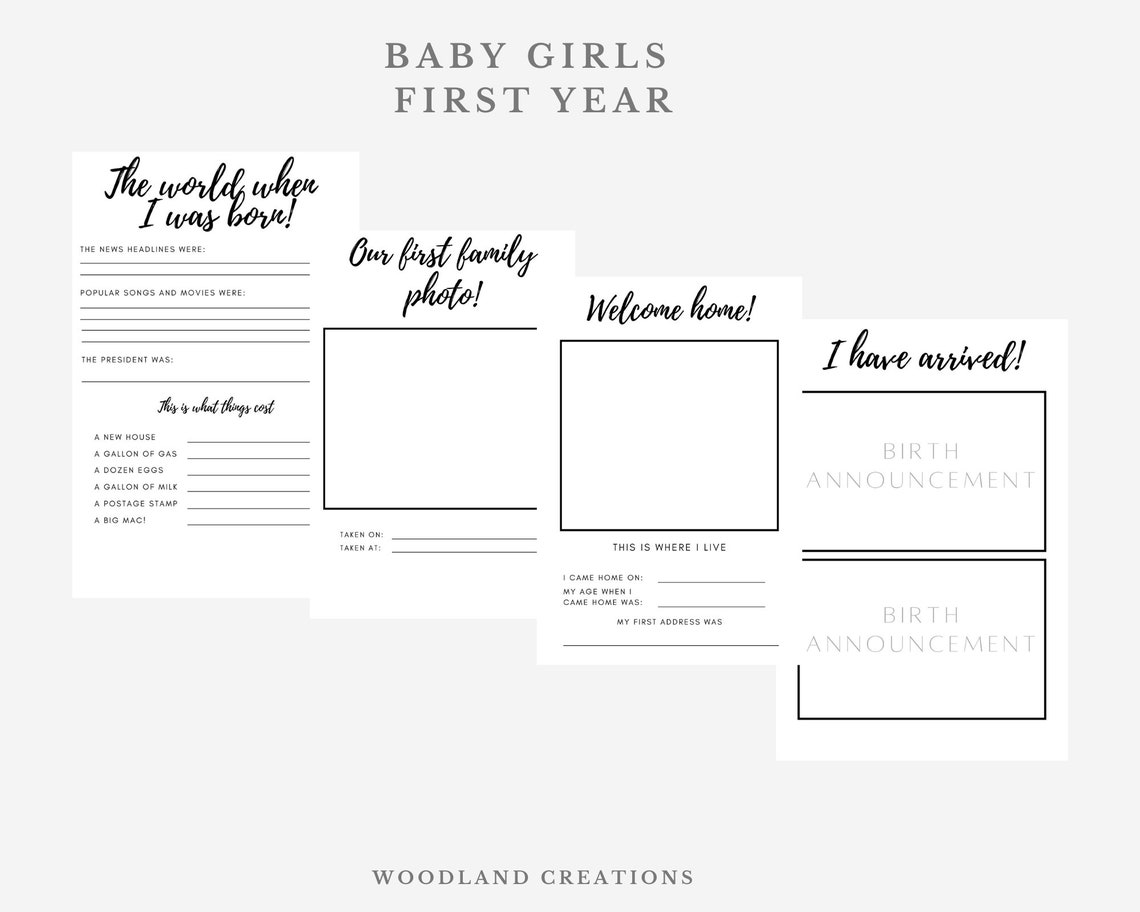 Baby Book Printable Keepsake Journal Baby Book Pages Memory Book Baby