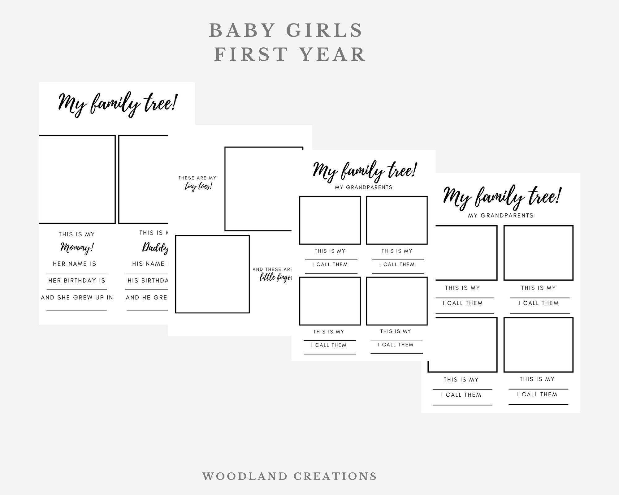 Baby Book Printable Keepsake Journal Baby Book Pages Memory Book Baby